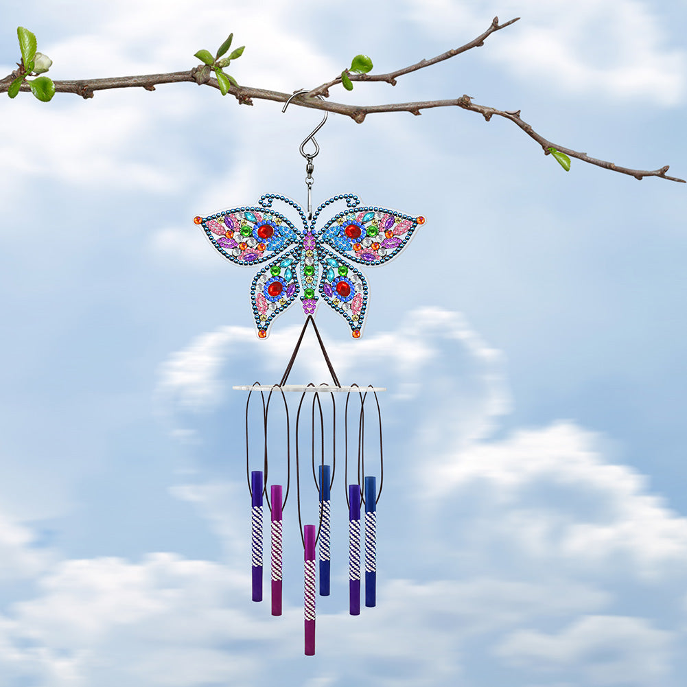 Acrylic Wind Chime Bell Pendant DIY Diamond Painting Mosaic Kit Home Decor