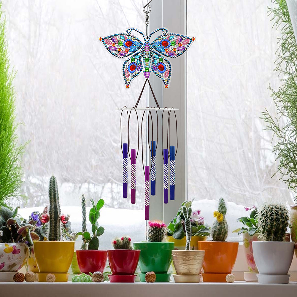 Acrylic Wind Chime Bell Pendant DIY Diamond Painting Mosaic Kit Home Decor