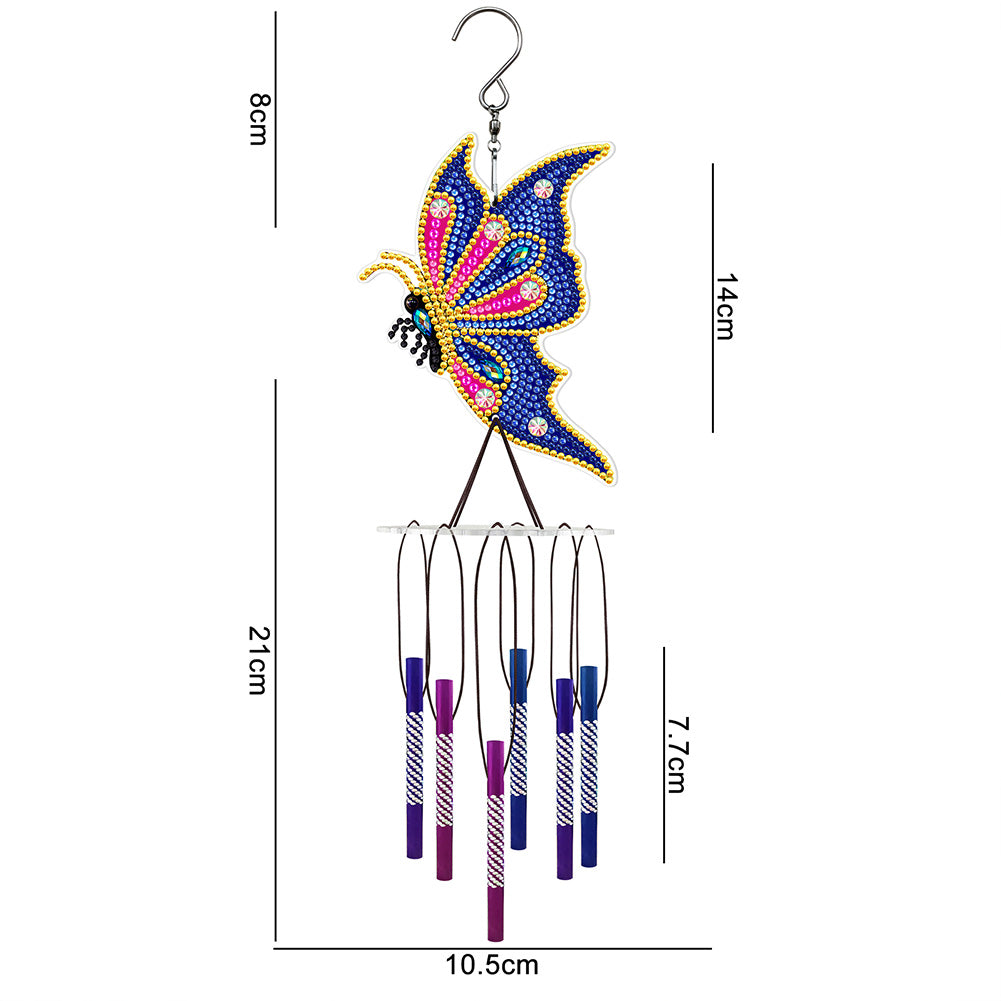 Acrylic Wind Chime Bell Pendant DIY Diamond Painting Mosaic Kit Home Decor