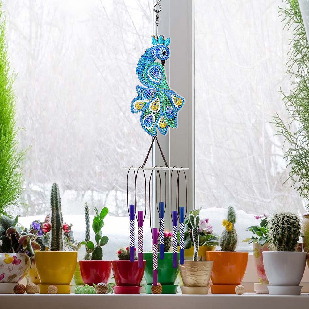 Acrylic Wind Chime Bell Pendant DIY Diamond Painting Mosaic Kit Home Decor