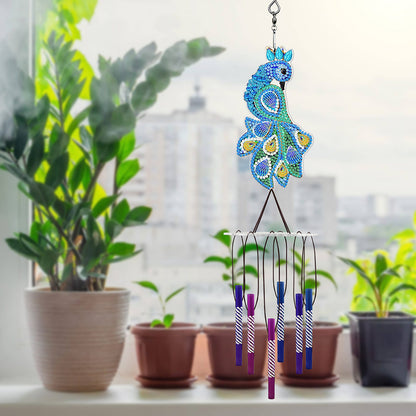 Acrylic Wind Chime Bell Pendant DIY Diamond Painting Mosaic Kit Home Decor