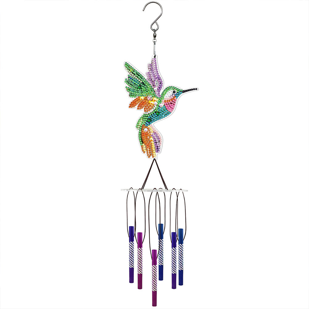 Acrylic Wind Chime Bell Pendant DIY Diamond Painting Mosaic Kit Home Decor