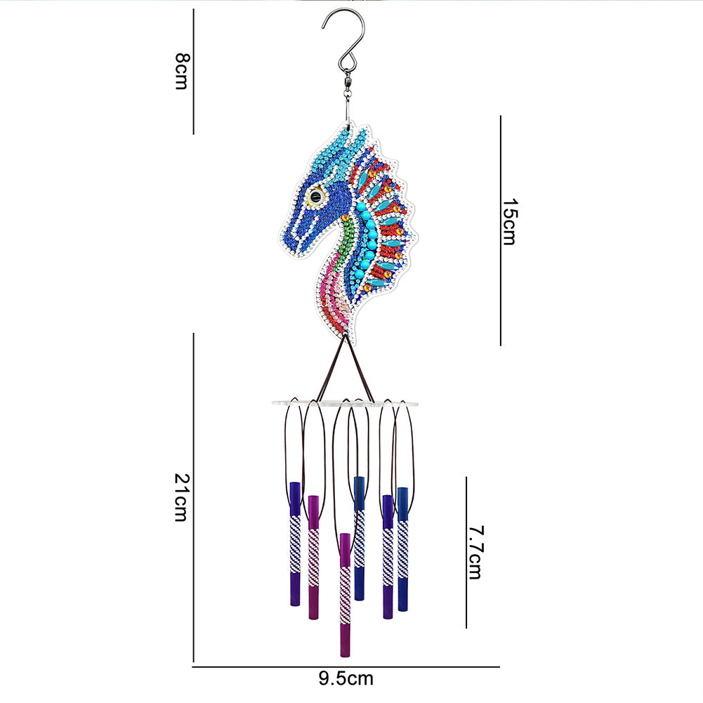 Acrylic Wind Chime Bell Pendant DIY Diamond Painting Mosaic Kit Home Decor