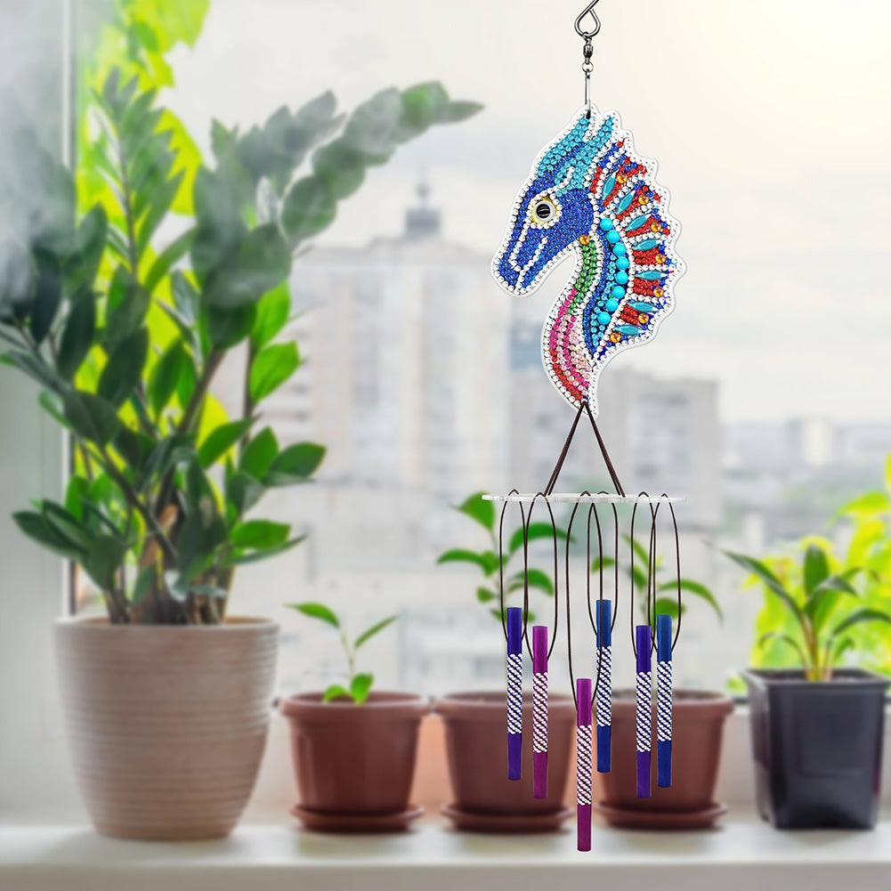 Acrylic Wind Chime Bell Pendant DIY Diamond Painting Mosaic Kit Home Decor