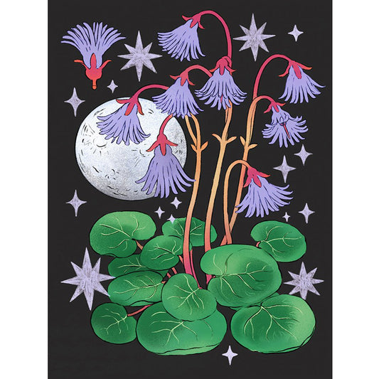 Flowers On Black - 11CT Stamped Cross Stitch 35*50CM