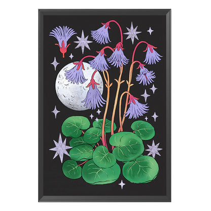 Flowers On Black - 11CT Stamped Cross Stitch 35*50CM