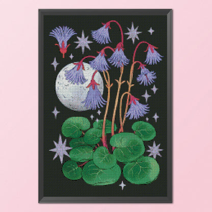 Flowers On Black - 11CT Stamped Cross Stitch 35*50CM