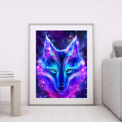 Glowing Wolf - Full Round Drill Diamond Painting 30*40CM