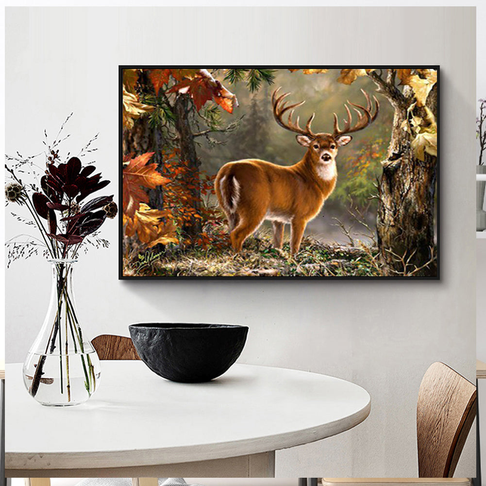 Deer - Full Square Drill Diamond Painting 40*30CM