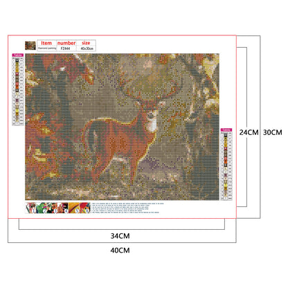 Deer - Full Square Drill Diamond Painting 40*30CM