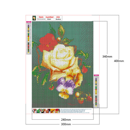 Colorful Flowers - Full Square Drill Diamond Painting 30*40CM