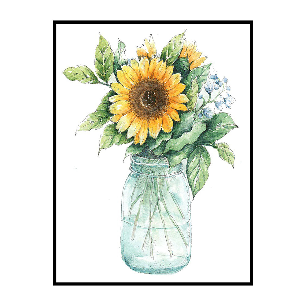 Sunflower - 11CT Stamped Cross Stitch 40*50CM