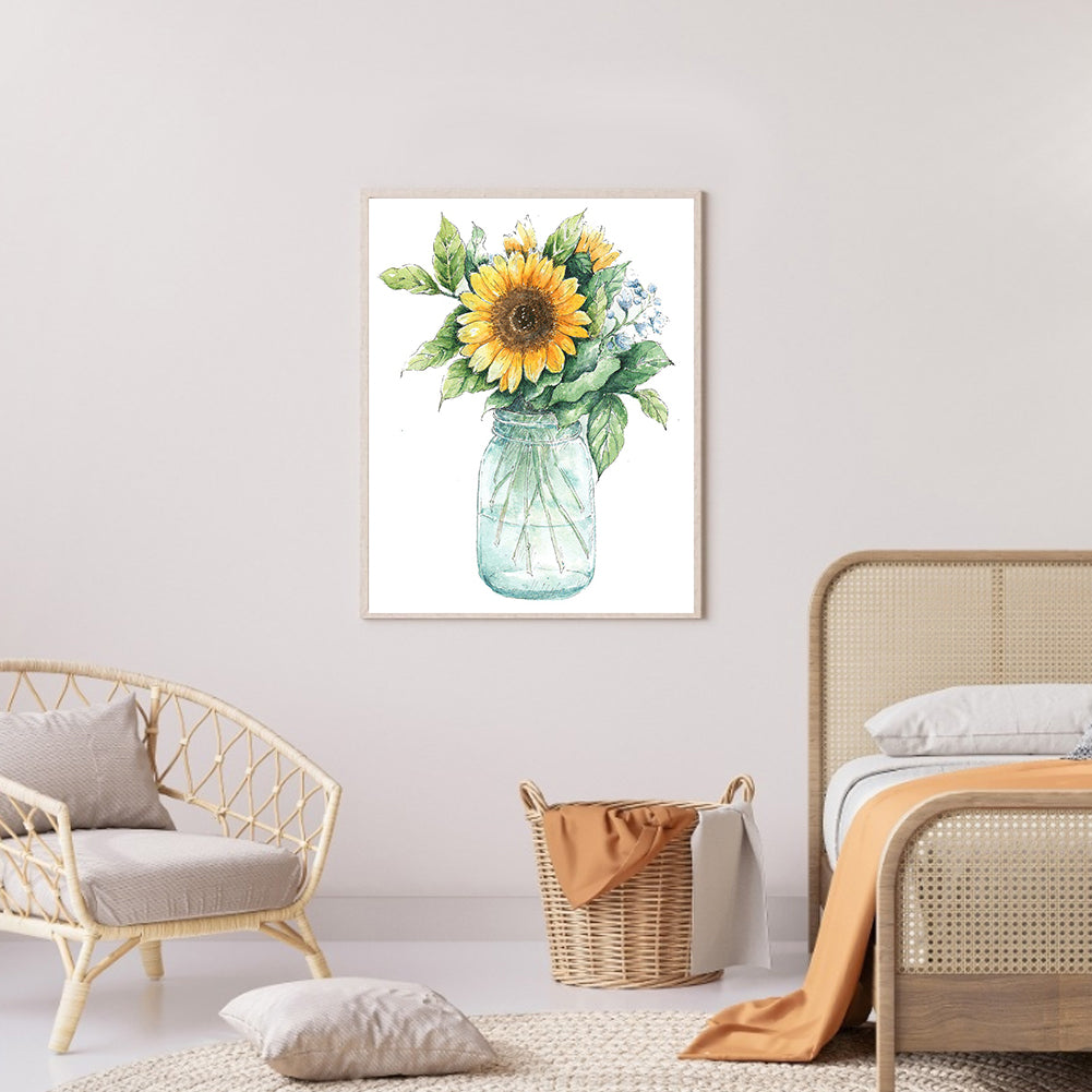 Sunflower - 11CT Stamped Cross Stitch 40*50CM