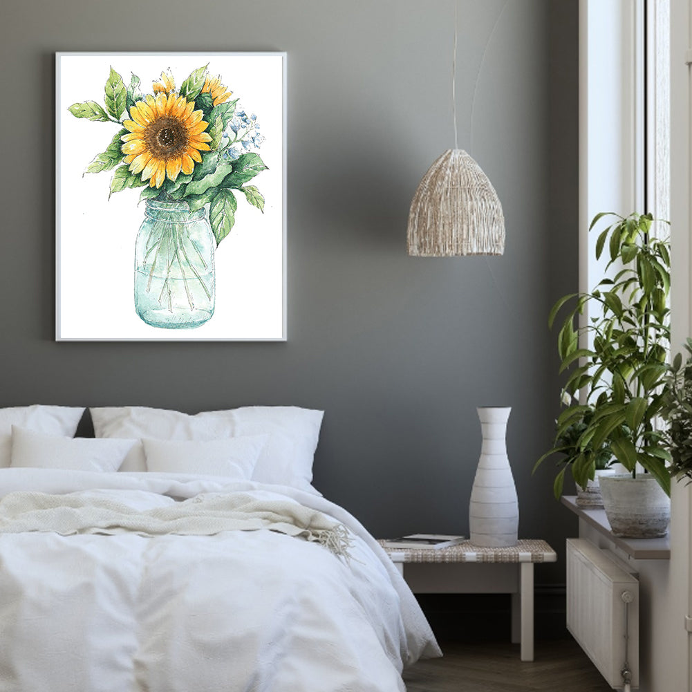 Sunflower - 11CT Stamped Cross Stitch 40*50CM