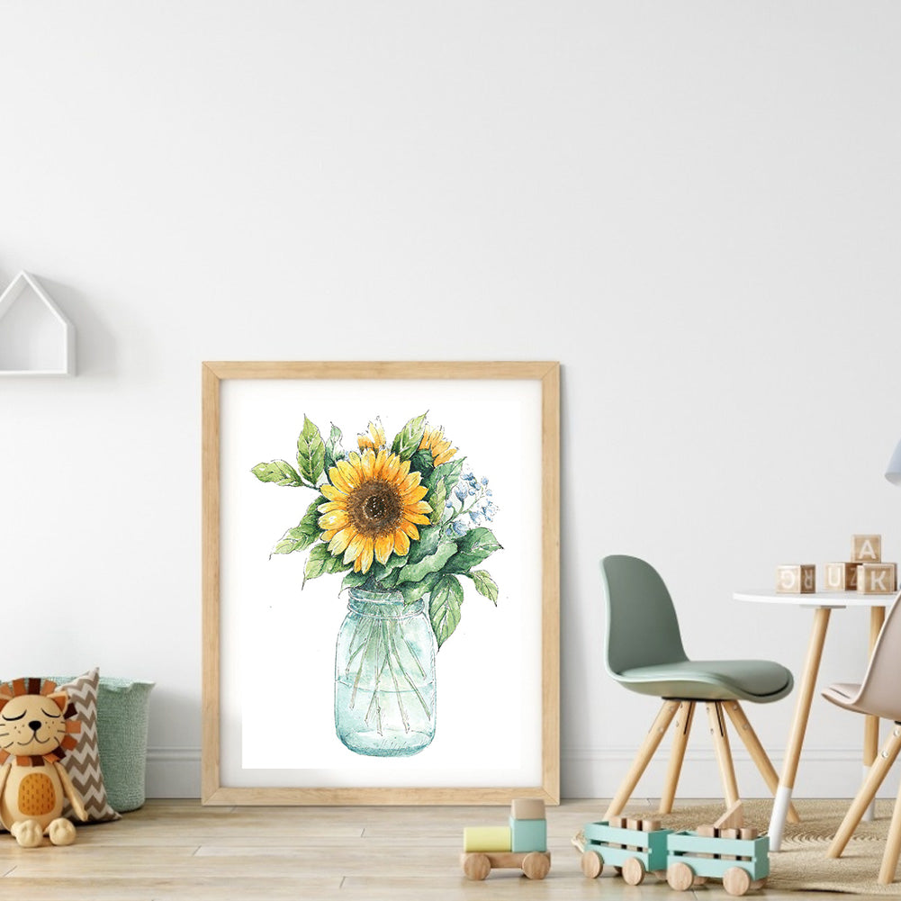 Sunflower - 11CT Stamped Cross Stitch 40*50CM