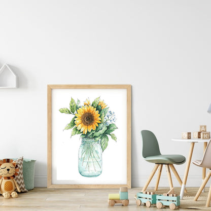 Sunflower - 11CT Stamped Cross Stitch 40*50CM