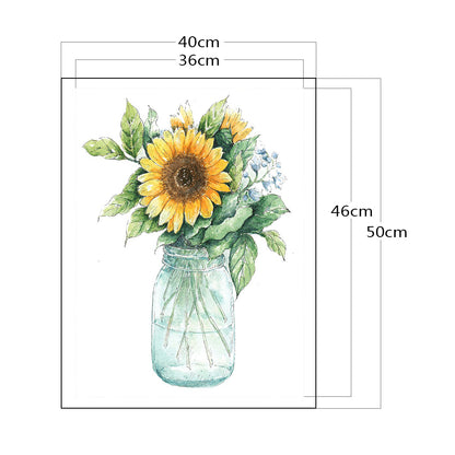 Sunflower - 11CT Stamped Cross Stitch 40*50CM