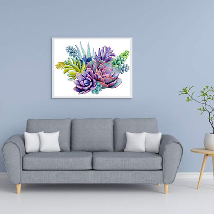 Succulents - 11CT Stamped Cross Stitch 45*35CM