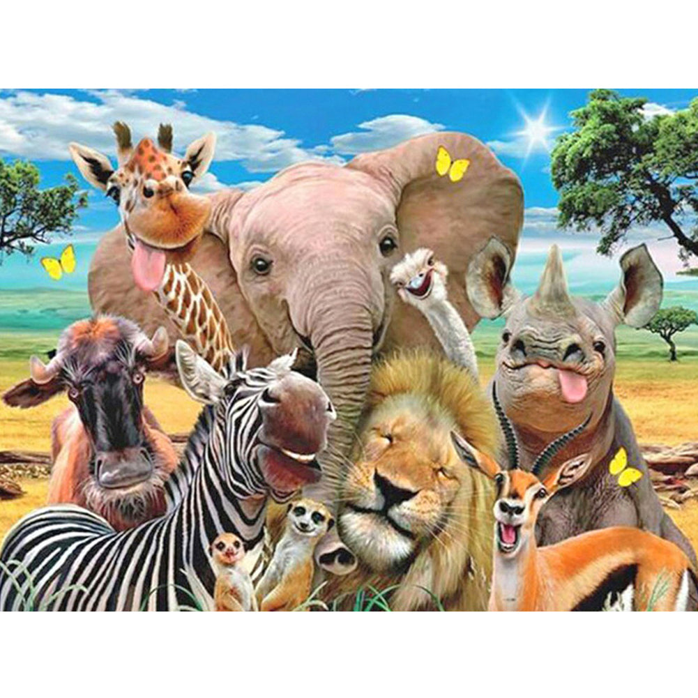 Animals - Full Round Drill Diamond Painting 60*50CM
