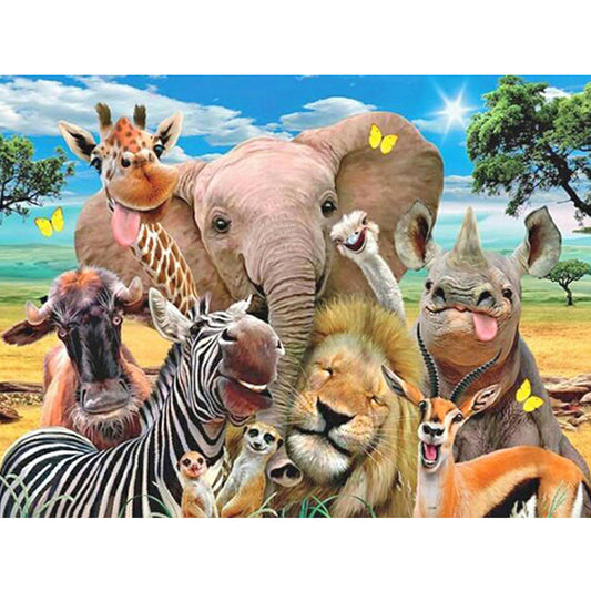 Animals - Full Round Drill Diamond Painting 60*50CM