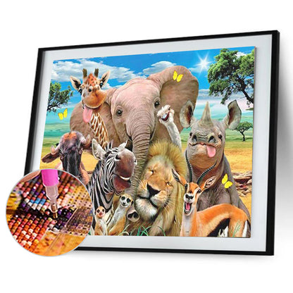 Animals - Full Round Drill Diamond Painting 60*50CM