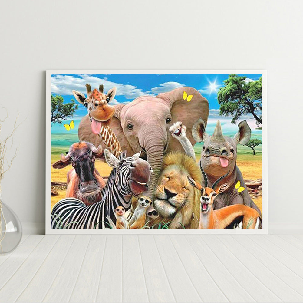 Animals - Full Round Drill Diamond Painting 60*50CM
