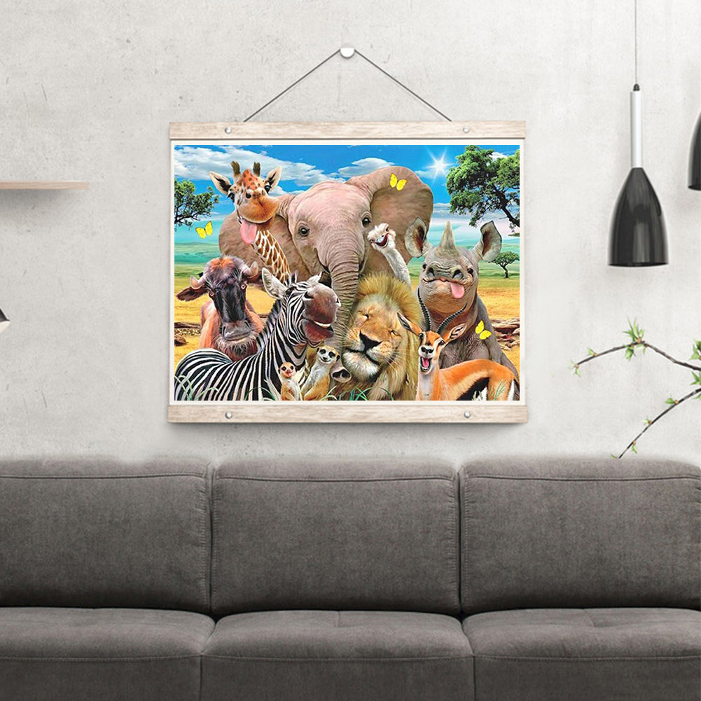 Animals - Full Round Drill Diamond Painting 60*50CM