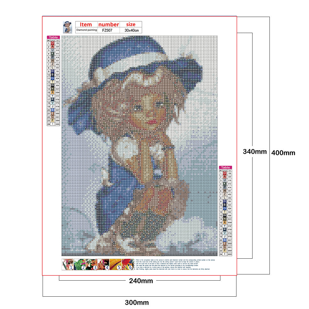 Girl - Full Square Drill Diamond Painting 30*40CM