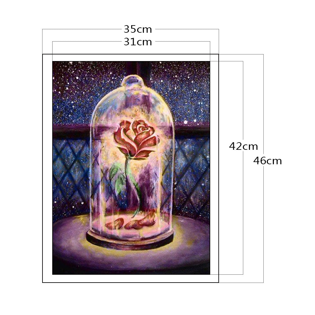Rose Flower - 11CT Counted Cross Stitch 35*46CM