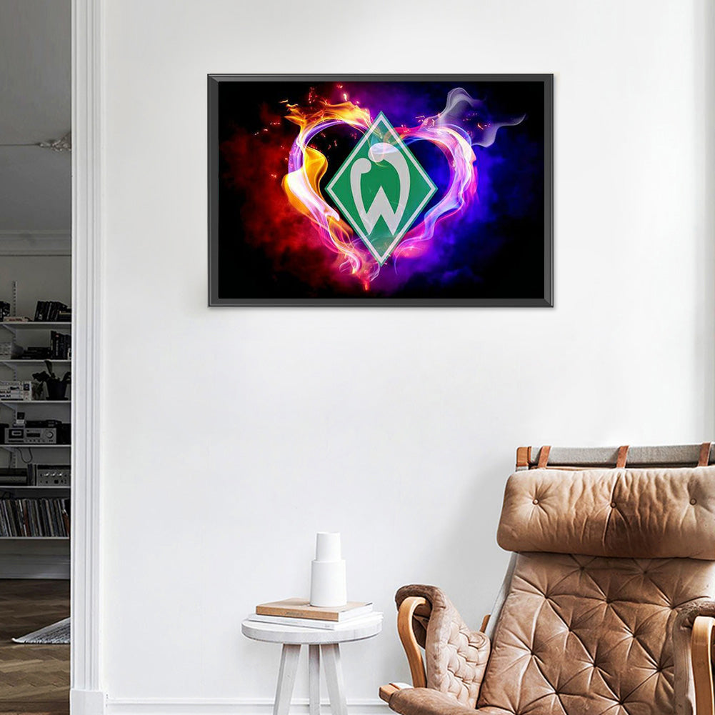 Werder Bremen Team Logo - Full Round Drill Diamond Painting 60*40CM