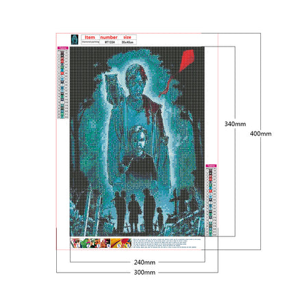 Horror Figure - Full Round Drill Diamond Painting 30*40CM