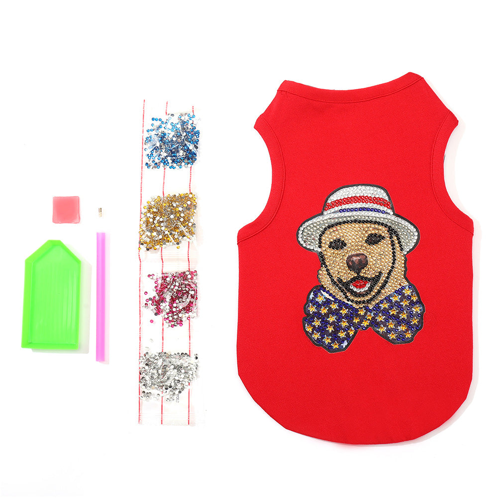 DIY Pet Clothes Diamond Painting Sleeveless T-Shirts Pullover Vest for Dogs