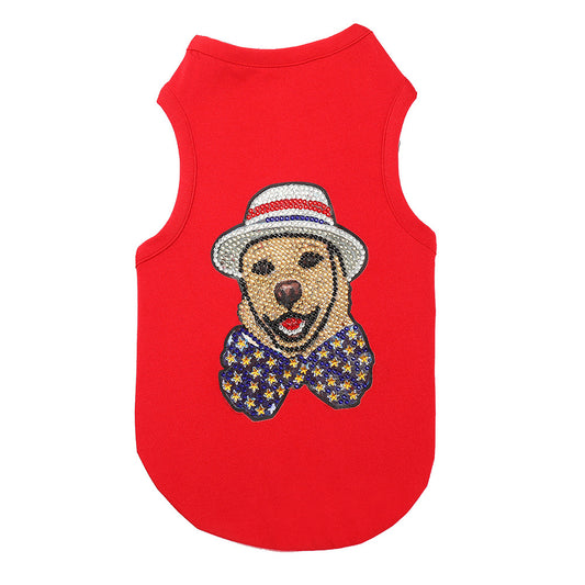 DIY Pet Clothes Diamond Painting Sleeveless T-Shirts Pullover Vest for Dogs