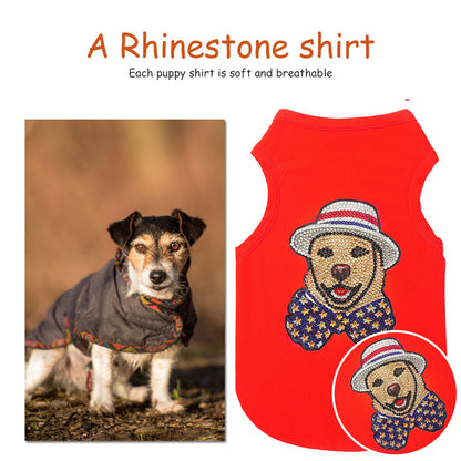 DIY Pet Clothes Diamond Painting Sleeveless T-Shirts Pullover Vest for Dogs