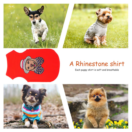DIY Pet Clothes Diamond Painting Sleeveless T-Shirts Pullover Vest for Dogs