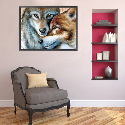 Wolf - Full Round Drill Diamond Painting 40*30CM