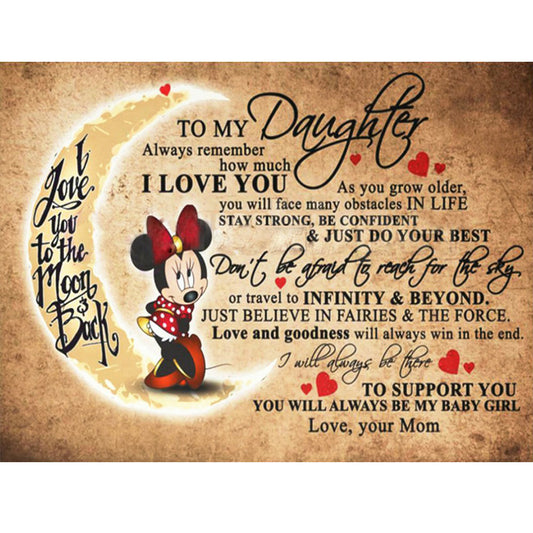 Mickey Mouse Letters Cartoon Series - Full Round Drill Diamond Painting 50*40CM