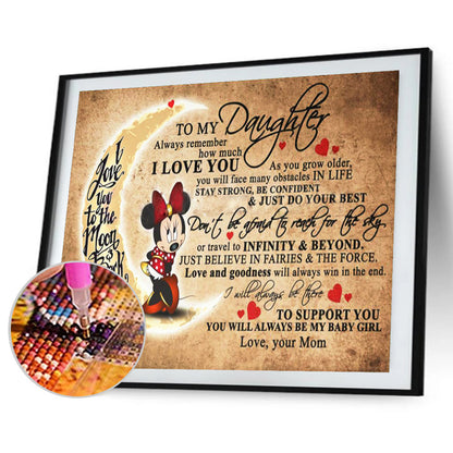 Mickey Mouse Letters Cartoon Series - Full Round Drill Diamond Painting 50*40CM