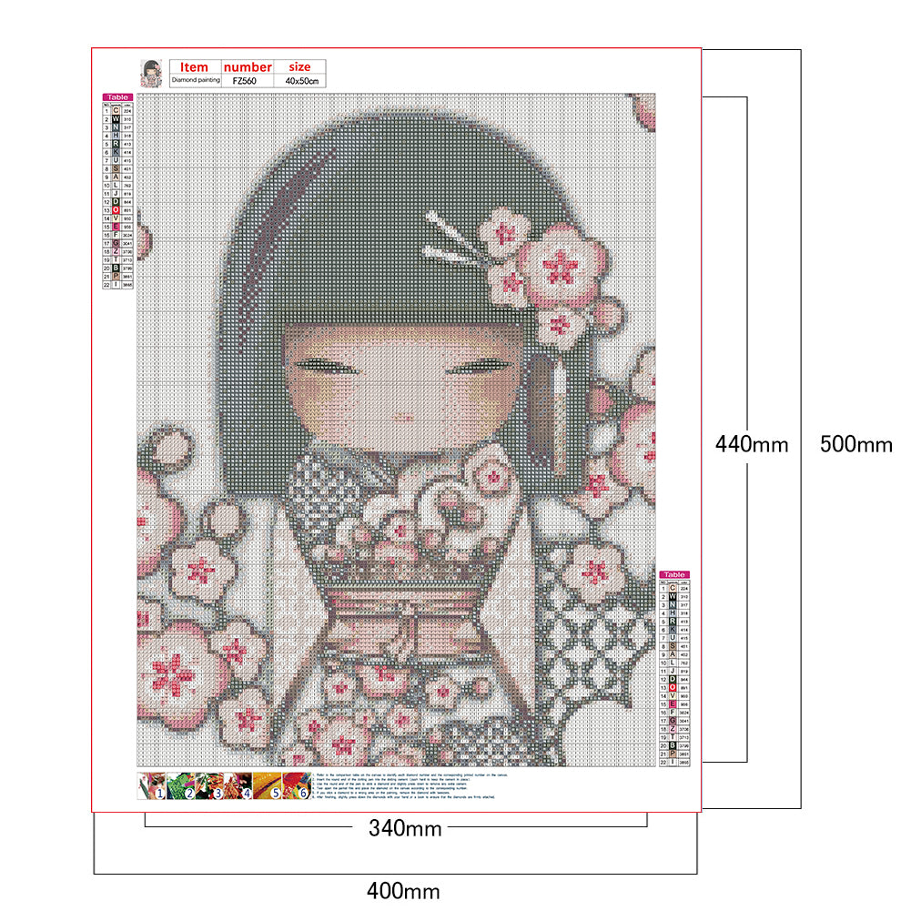 Japanese Girl - Full Square Drill Diamond Painting 40*50CM