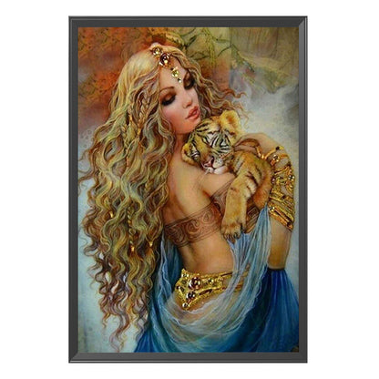 Egyptian Girl - 11CT Stamped Cross Stitch 50*70CM