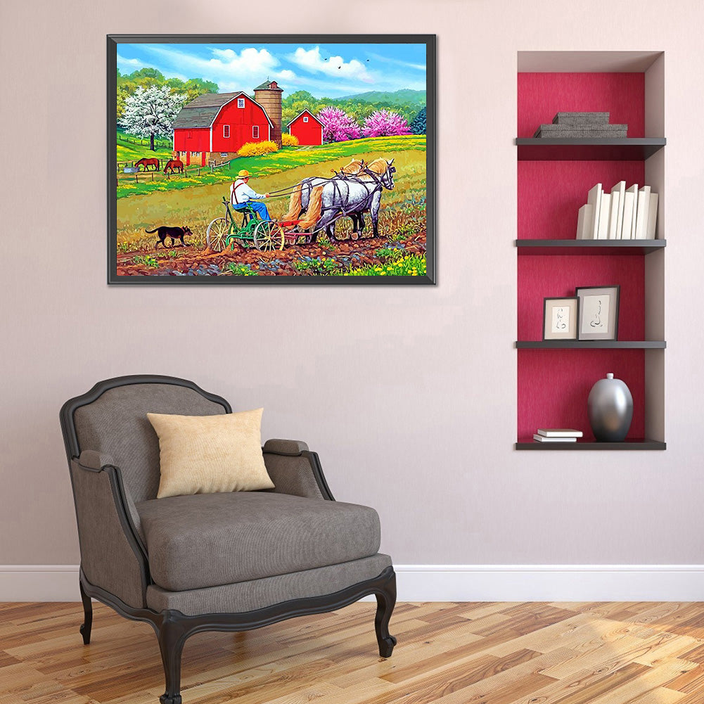 Farm - Full Round Drill Diamond Painting 40*30CM