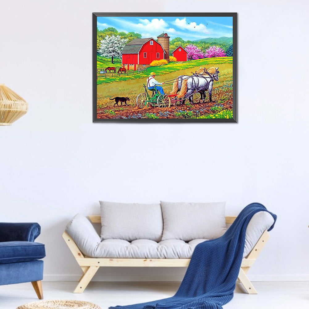Farm - Full Round Drill Diamond Painting 40*30CM