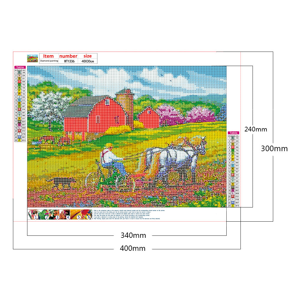 Farm - Full Round Drill Diamond Painting 40*30CM