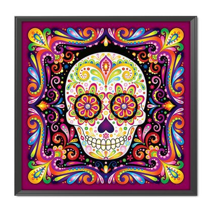Colorful Skull - 11CT Stamped Cross Stitch 50*50CM