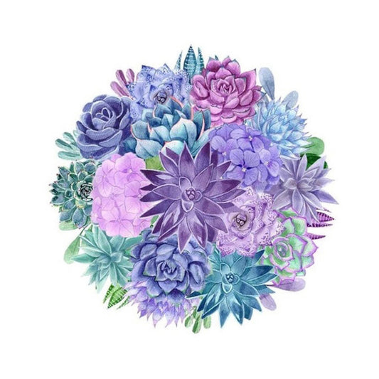 Succulent Bouquet - Full Round Drill Diamond Painting 30*30CM