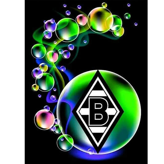 Borussia Monchengladbach Logo - Full Round Drill Diamond Painting 30*40CM