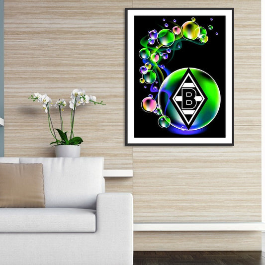 Borussia Monchengladbach Logo - Full Round Drill Diamond Painting 30*40CM