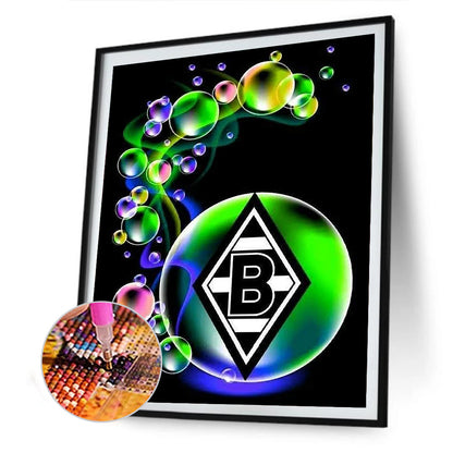 Borussia Monchengladbach Logo - Full Round Drill Diamond Painting 30*40CM