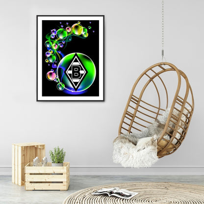 Borussia Monchengladbach Logo - Full Round Drill Diamond Painting 30*40CM