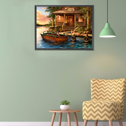 Landscape - Full Round Drill Diamond Painting 40*30CM